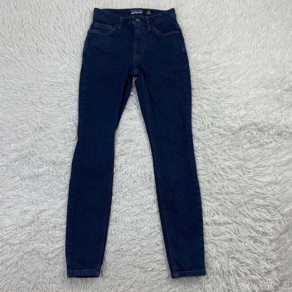 Patagonia Pants Womens 25 Blue Slim Jeans 5 Pocket Casual Denim Dark Wash Ladies